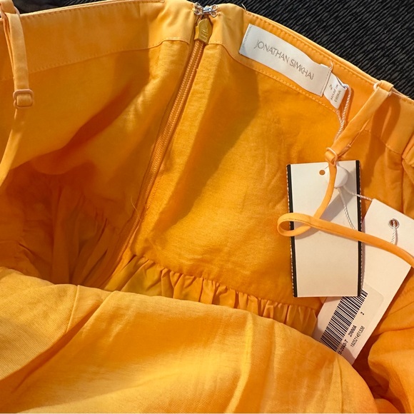 NWT Jonathan Simkhai Tala Puff Sleeve Poplin Top - Picture 10 of 11